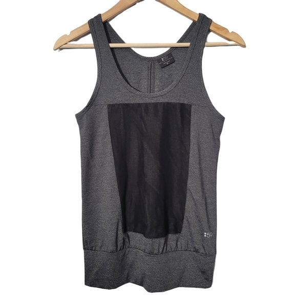 Splits59 Charcoal Gray Mesh Panel Athletic Tank Top - Picture 1 of 8